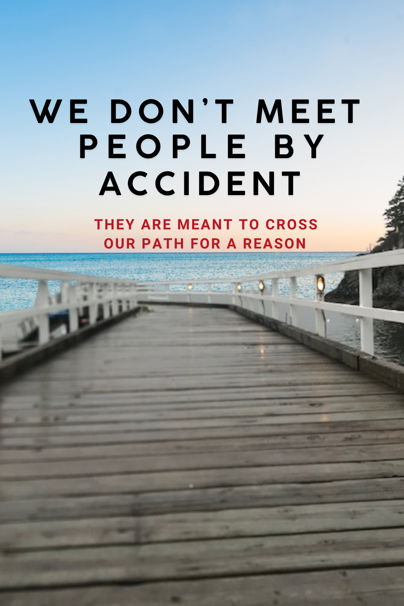 We Don’t Meet People By Accident , They Are Meant To Cross Our Path For A Reason / Journal Notebook (Paperback)